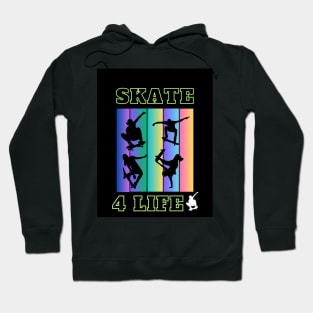 Cool “Skate 4 Life” Skateboarding Hoodie